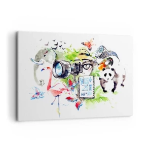 Quadro em tela - Através da lente do viajante - 100x70 cm