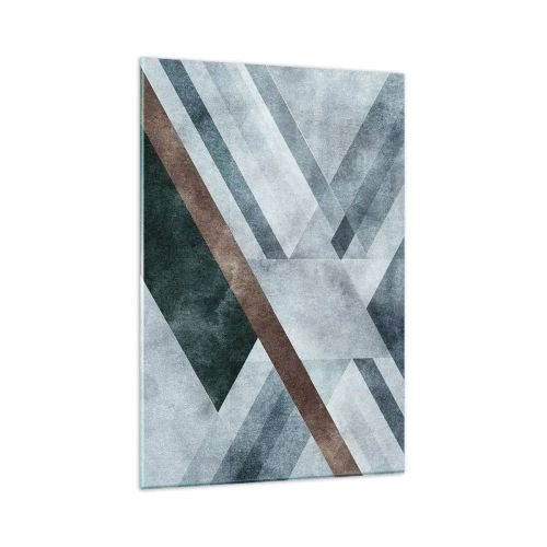 Quadro em vidro - Elegância sofisticada da geometria - 80x120 cm