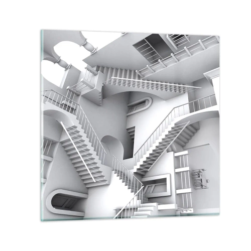 Quadro em vidro - Paradoxos do espaço - 60x60 cm