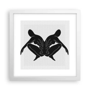 Pôster em moldura branca - Uma alma comum - 30x30 cm