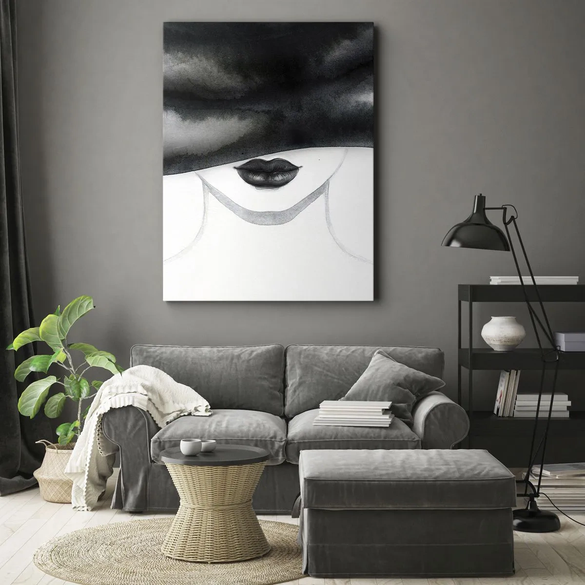 Quadro em tela - Mistério sensual - 45x80 cm