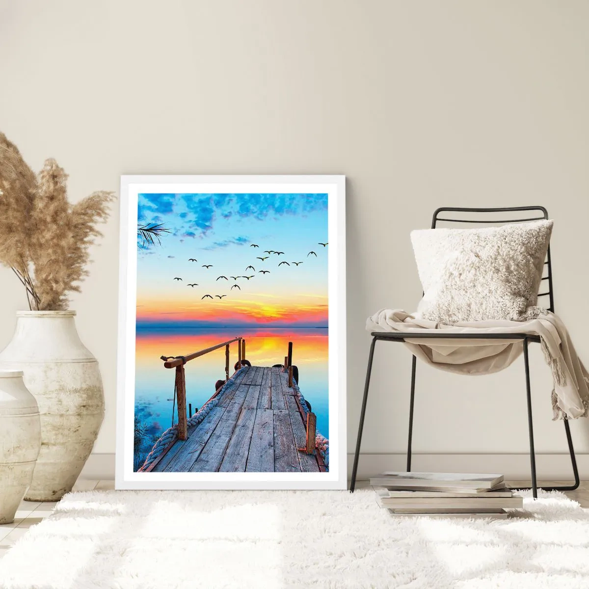 Pôster em moldura branca - É hora de voltar... - 50x70 cm