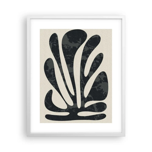 Pôster em moldura branca - Abstração com vários dedos - 40x50 cm