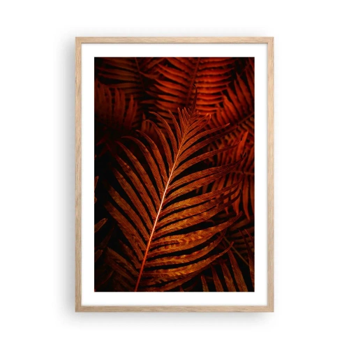 Pôster com moldura de carvalho claro - O calor da vida - 50x70 cm