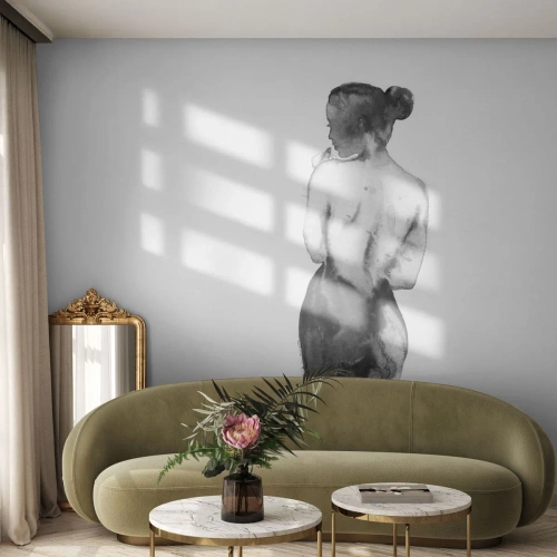 Papel de Parede Autocolante Deluxe Sticker - Com ela, o mundo desaparece - Mulher, Corpo de mulher, Gráficos - 350x256 cm