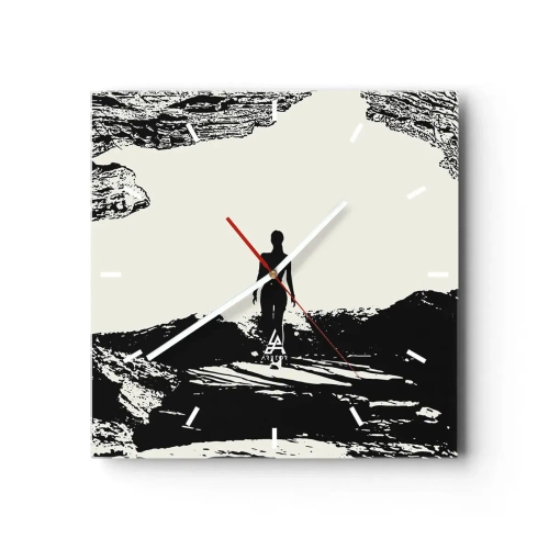 Relógio de parede - Relógio em vidro - Novo visual - 30x30 cm