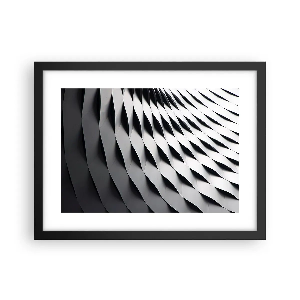 Pôster com moldura preta - Na superfície das ondas - 40x30 cm