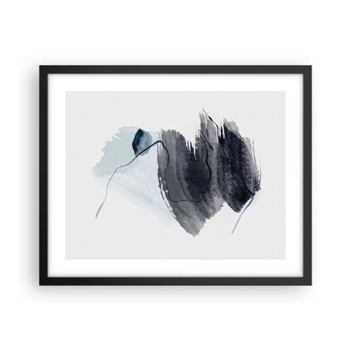 Pôster com moldura preta - Intensidade e movimento - 50x40 cm