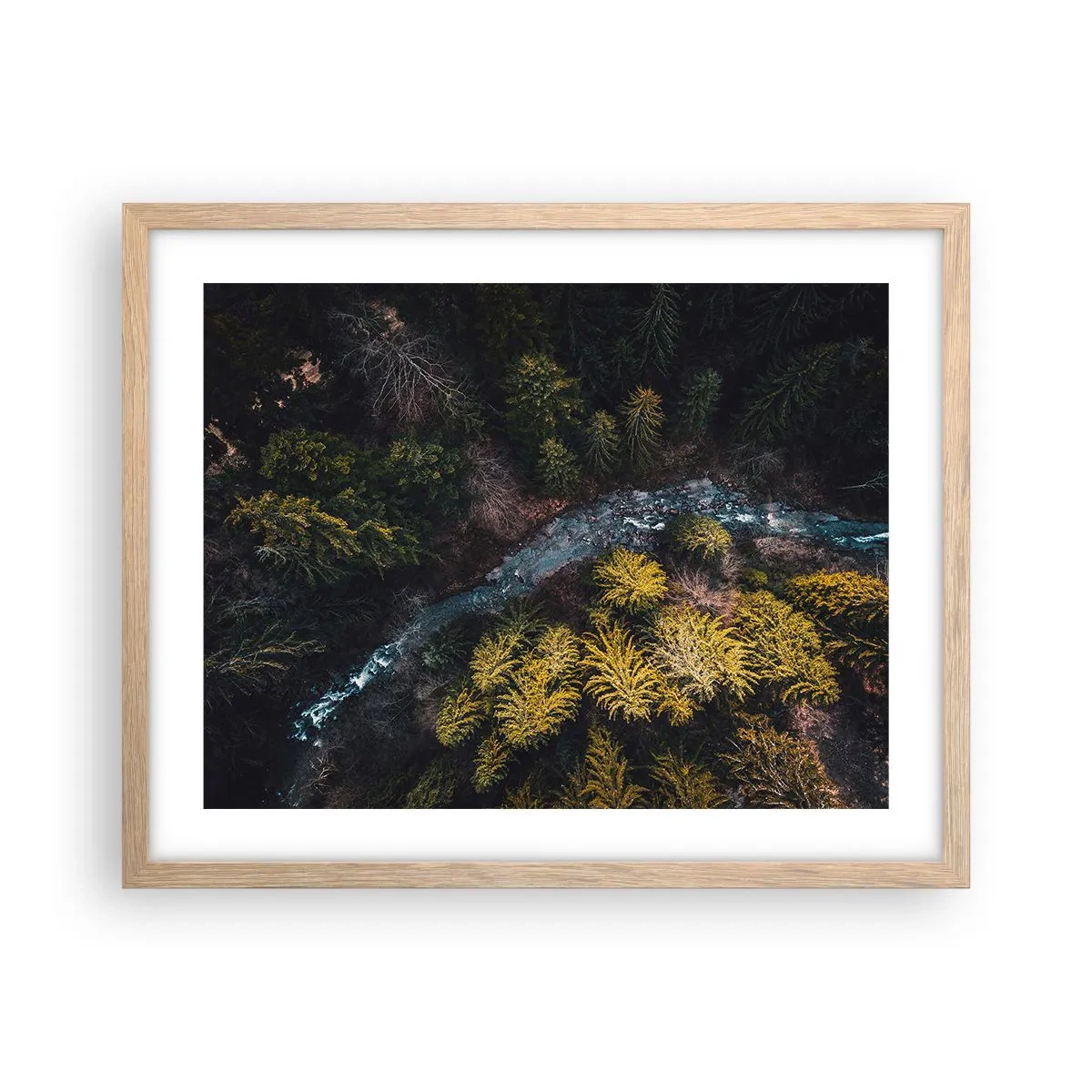 Pôster com moldura de carvalho claro - Rápido e cada vez mais rápido - 50x40 cm