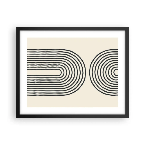 Pôster com moldura preta - Em um momento... - 50x40 cm