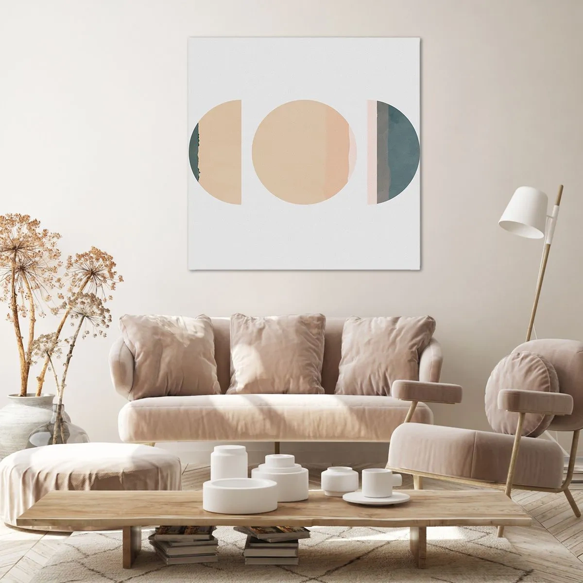 Quadro em tela - Círculo entre círculos - 50x50 cm