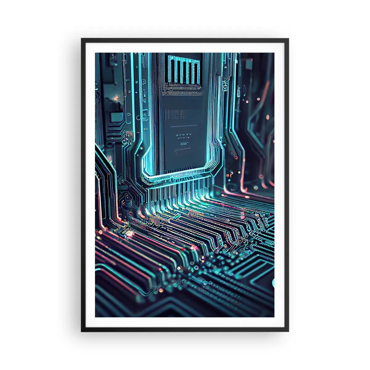 Pôster com moldura preta - Só estou a pensar... - 70x100 cm