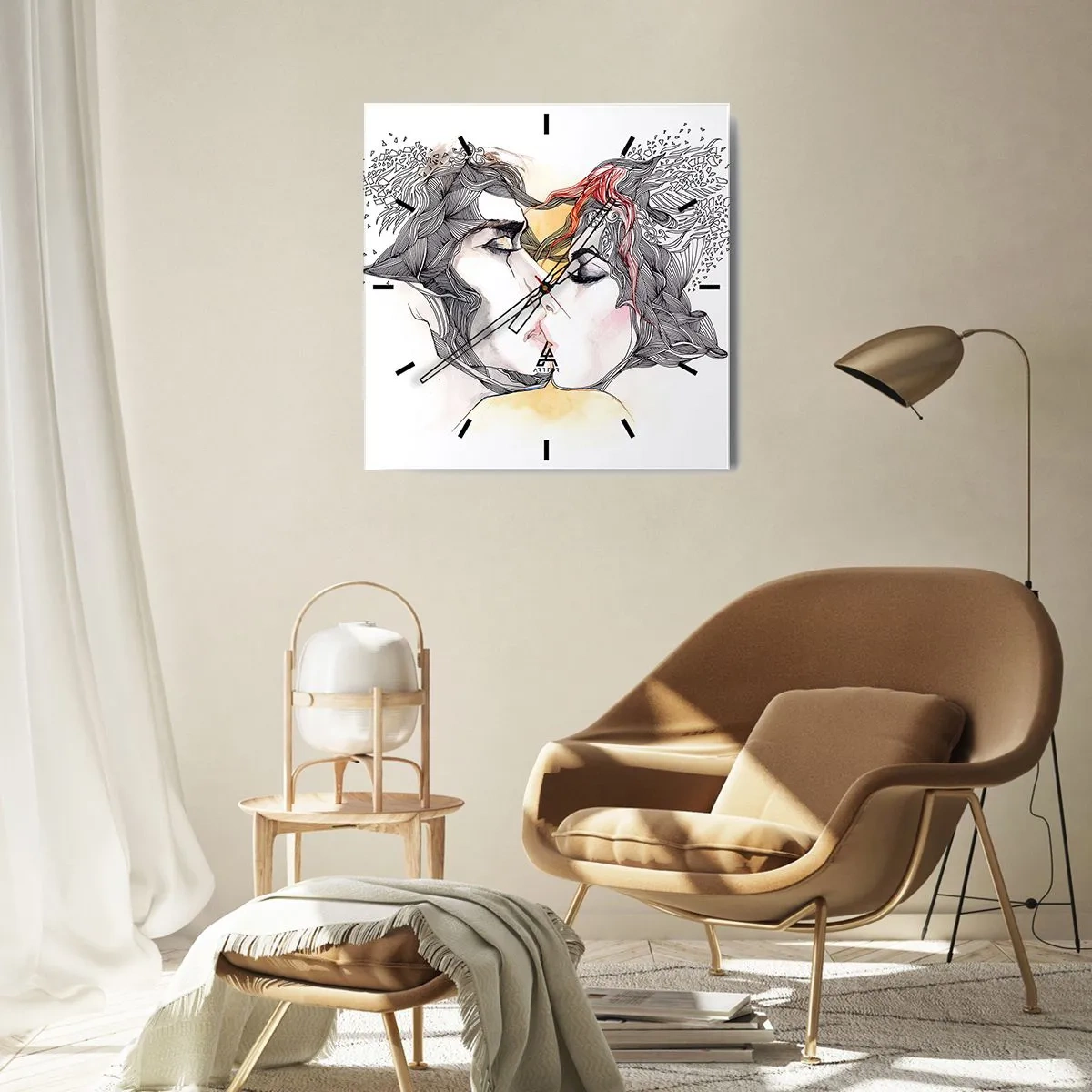 Relógio de parede - Relógio em vidro - O mundo não existe - 30x30 cm