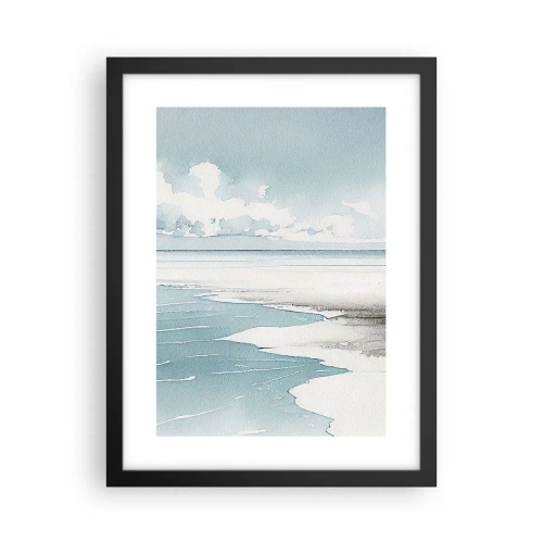 Pôster com moldura preta - Maré suave - 30x40 cm