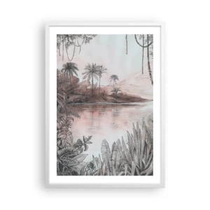 Pôster em moldura branca - Diário de um explorador do século 19 - 50x70 cm
