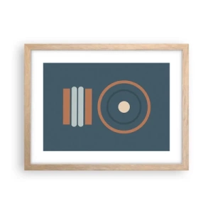 Pôster com moldura de carvalho claro - A essência da questão - 40x30 cm