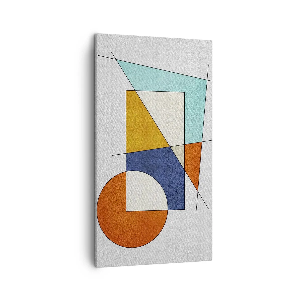 Quadro em tela - Abstração: diversão modernista - 45x80 cm