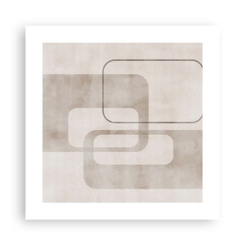 Pôster - Argamassa geométrica - 40x40 cm