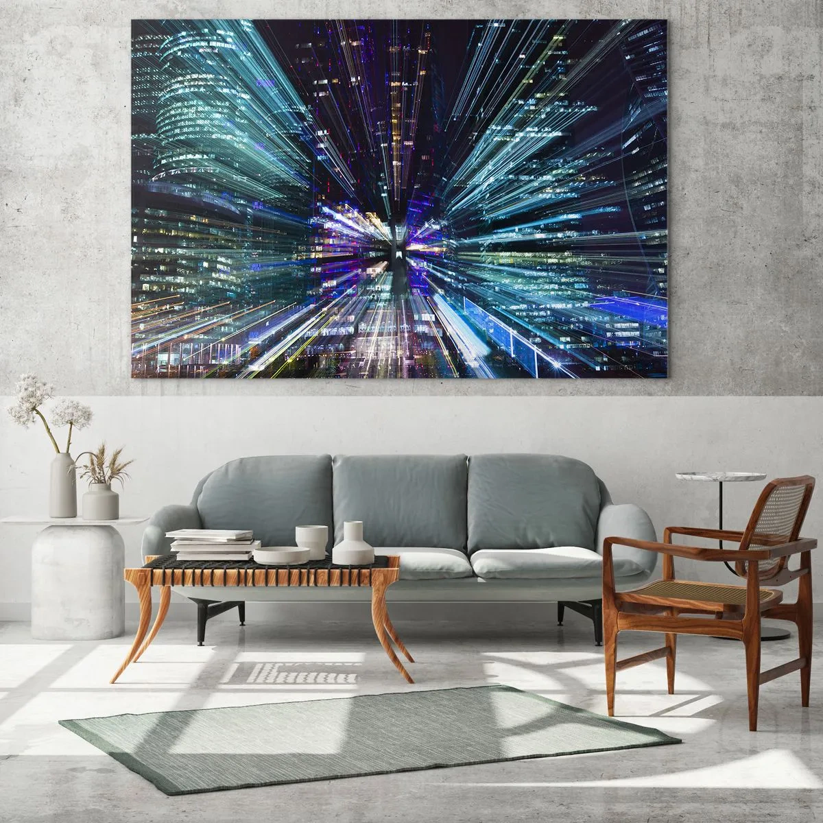 Quadro em vidro - Transição para o hiperespaço - 100x70 cm