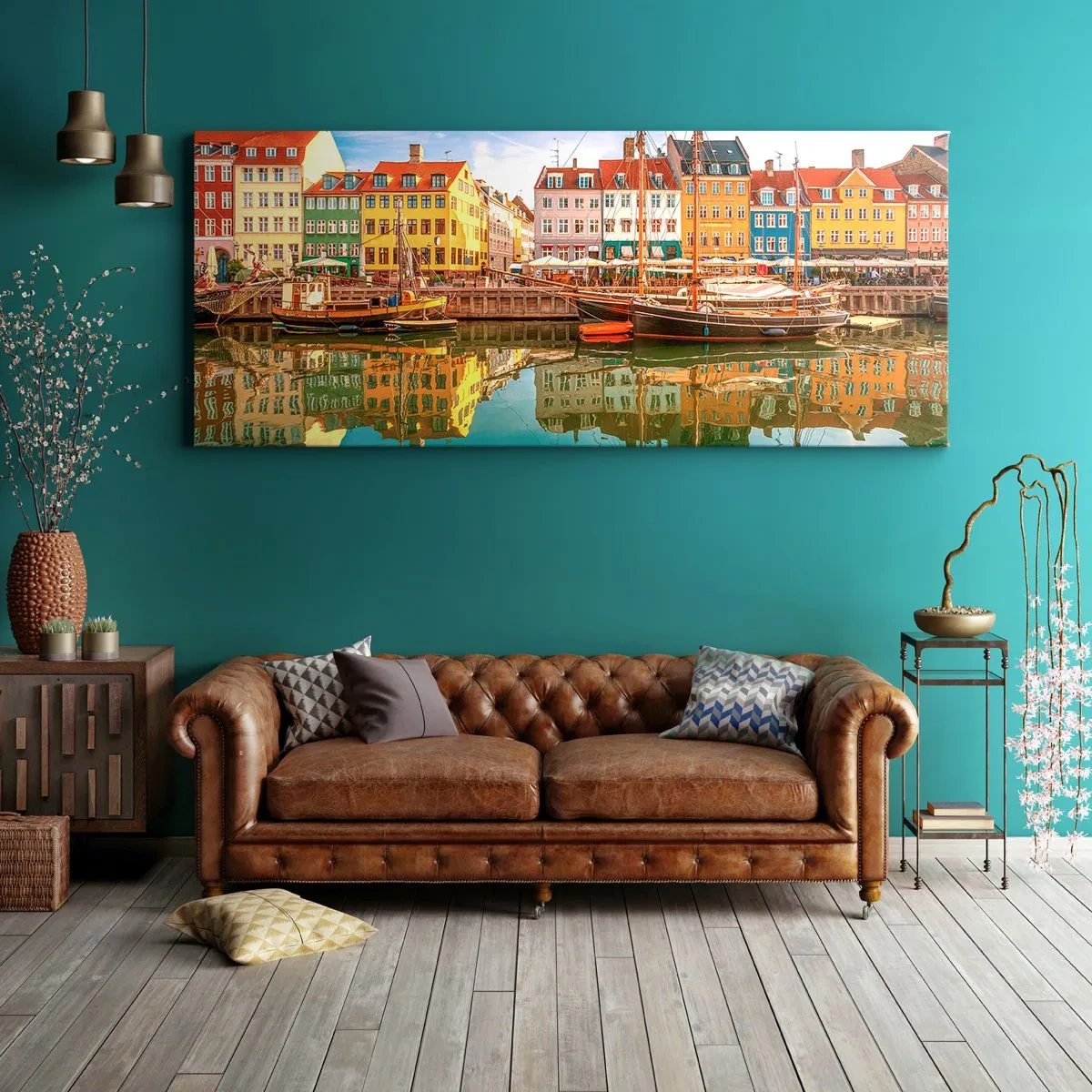 Quadro em tela - Sobre a água tão lisa como um espelho - 100x40 cm
