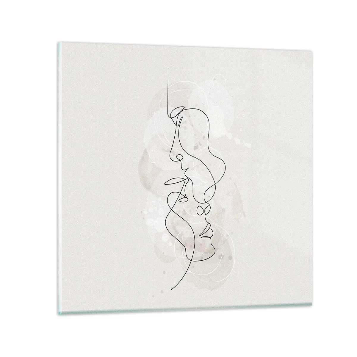 Quadro em vidro - Emaranhados num abraço - 70x70 cm