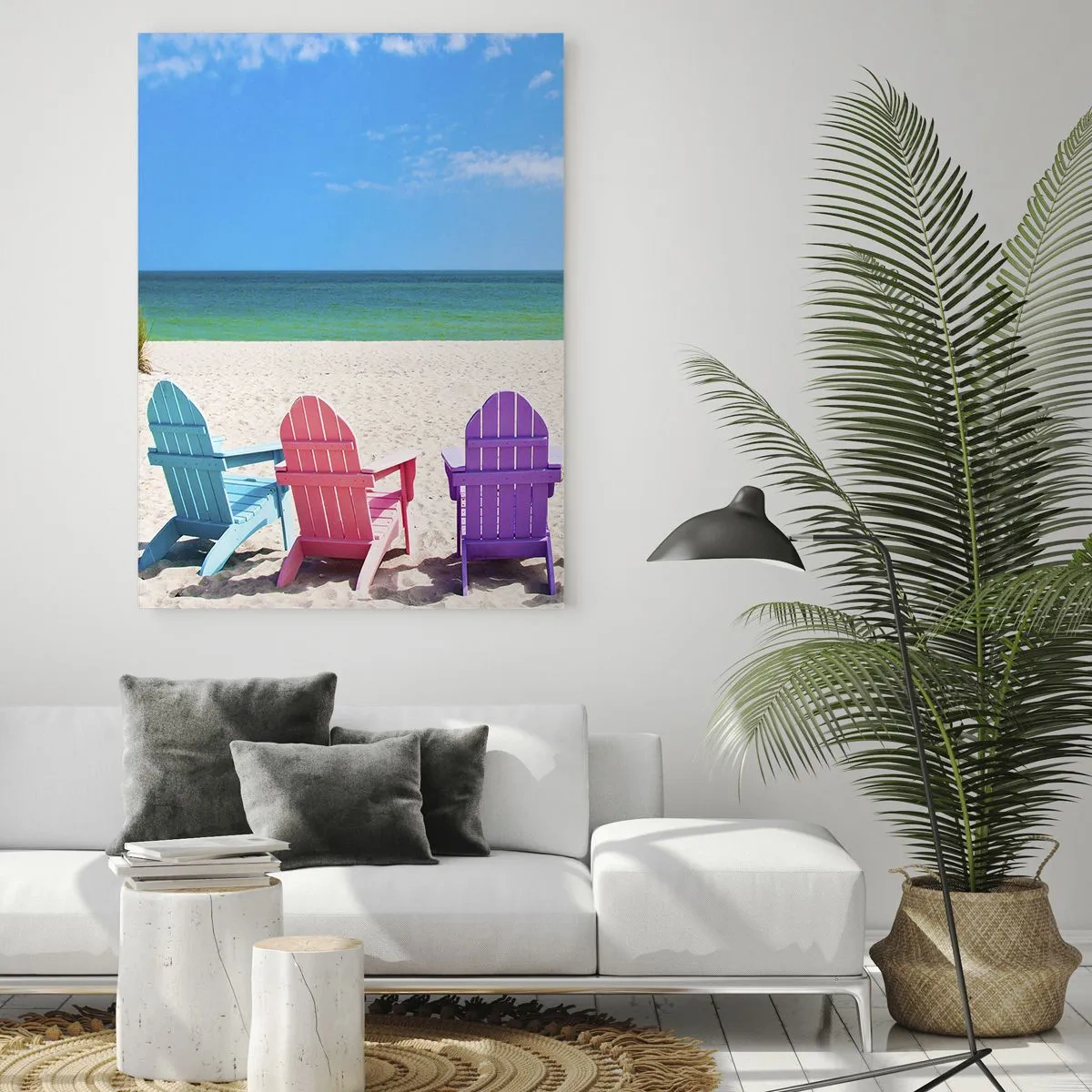 Quadro em vidro - Praia do arco-íris - 50x70 cm