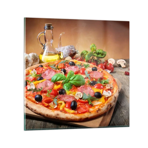 Quadro em vidro - Com um sabor verdadeiramente italiano - 30x30 cm