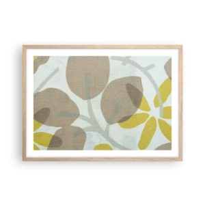 Pôster com moldura de carvalho claro - Composição a pleno sol - 70x50 cm