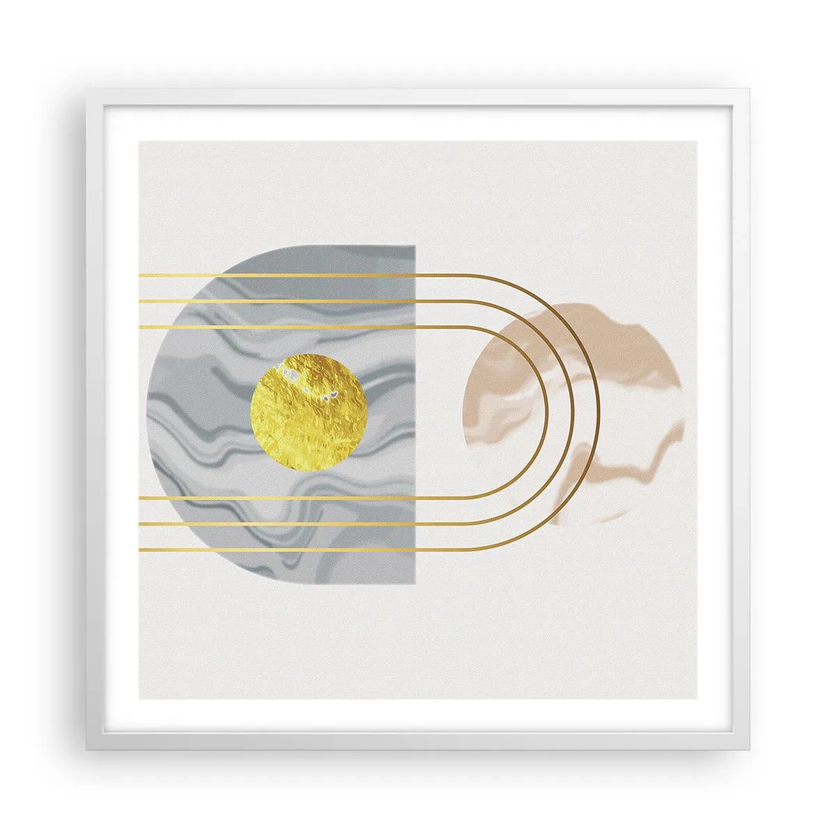 Pôster em moldura branca - Brilho e claridade - 60x60 cm