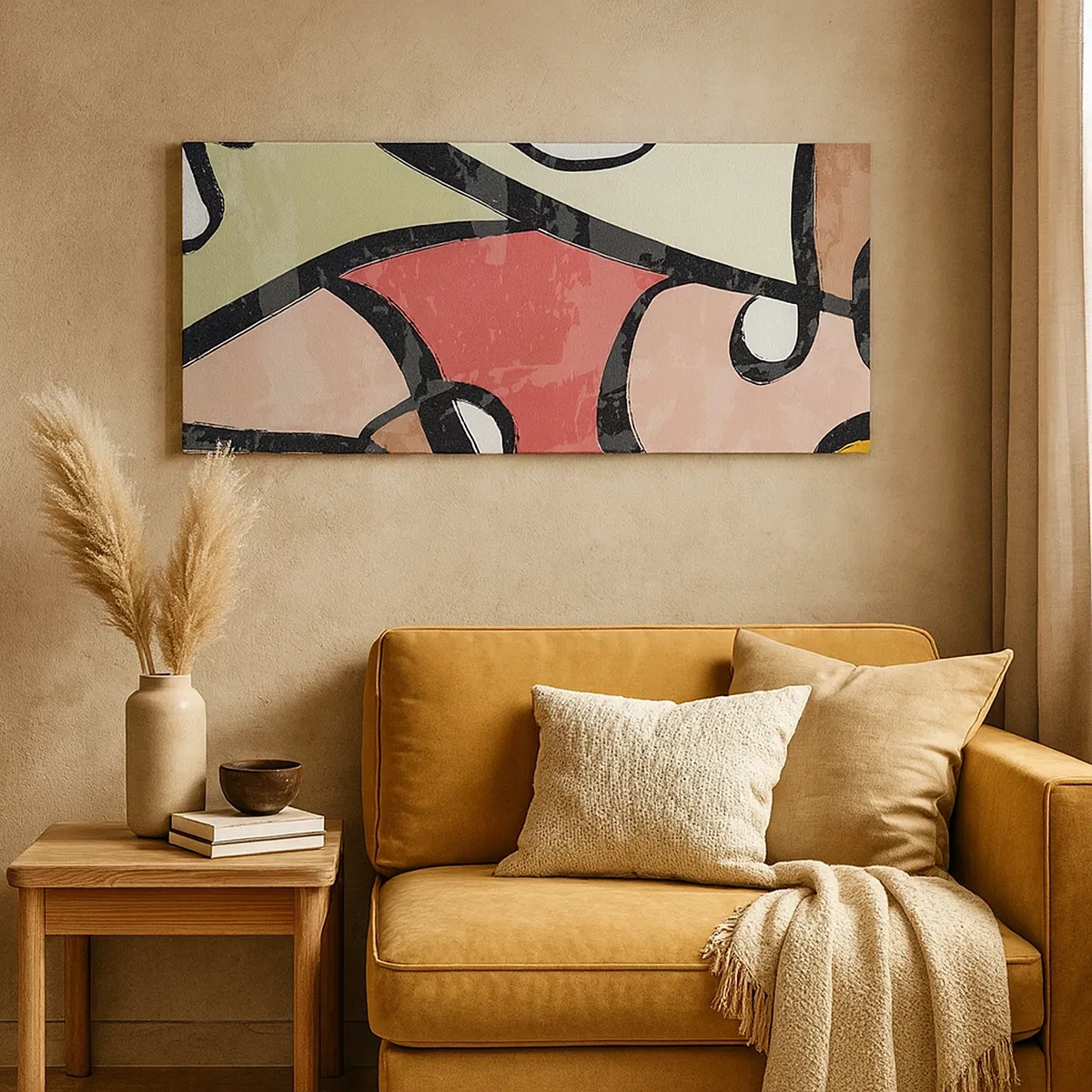 Quadro em tela - Piruetas entre cores - 30x30 cm