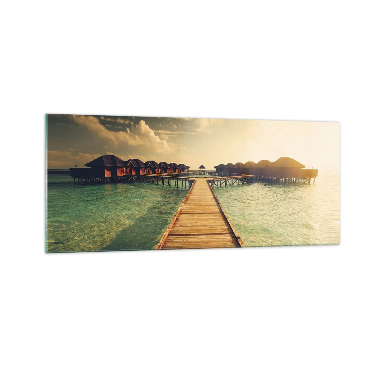 Quadro em vidro - Um convite caloroso - 100x40 cm