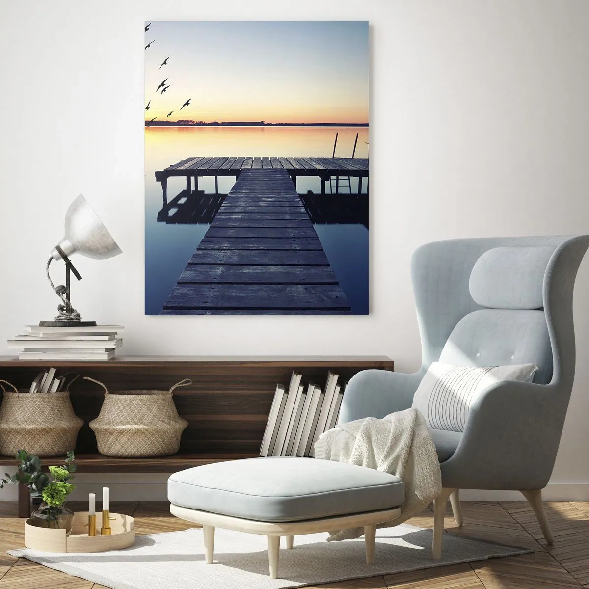 Quadro em vidro - Foi um bom dia - 50x70 cm