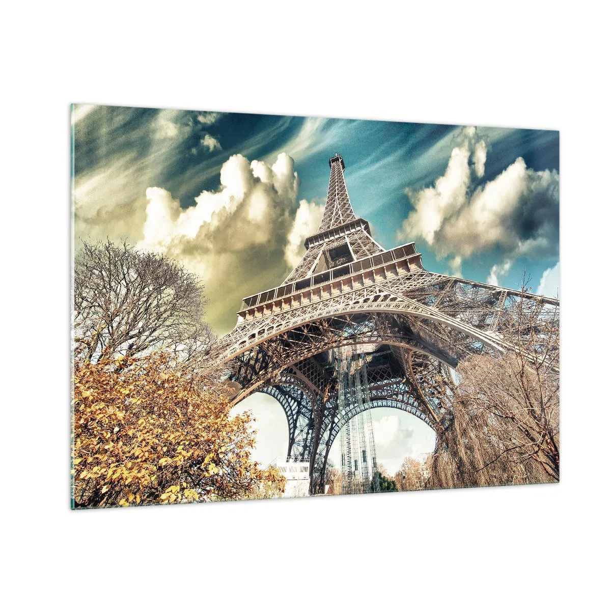 Quadro em vidro - E no outono em Paris... - 100x70 cm
