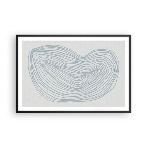 Pôster com moldura preta - Deixe cair o sorriso - 91x61 cm