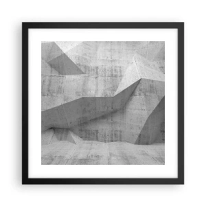 Pôster com moldura preta - Um verdadeiro desafio - 40x40 cm