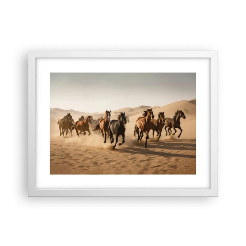 Pôster em moldura branca - Livre como o vento - 40x30 cm