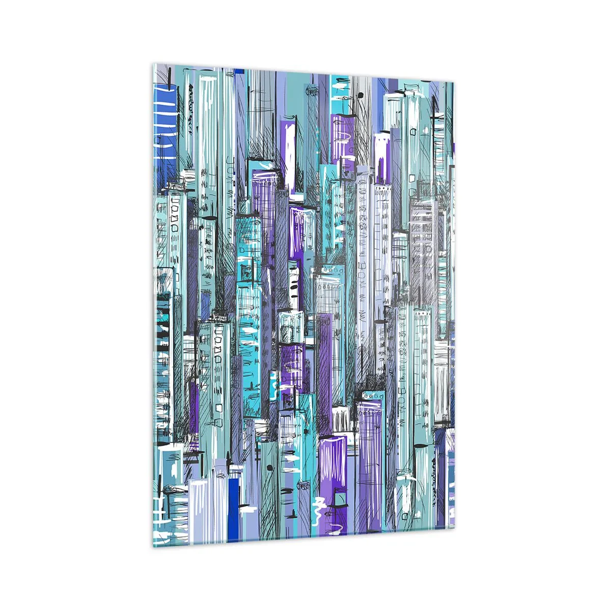 Quadro em vidro - Azul do céu - 50x70 cm