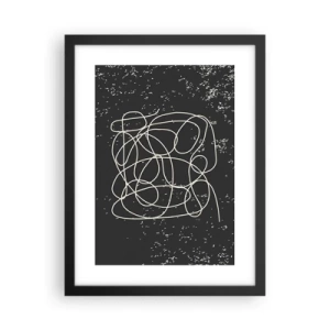 Pôster com moldura preta - Pensamentos errantes - 30x40 cm