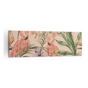 Quadro em tela - Balé rosa em flores - 160x50 cm