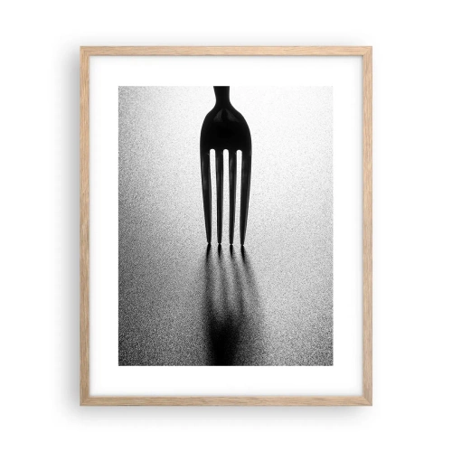 Pôster com moldura de carvalho claro - Luz e sombra - 40x50 cm