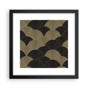 Pôster com moldura preta - Unidade na multiplicidade - 30x30 cm