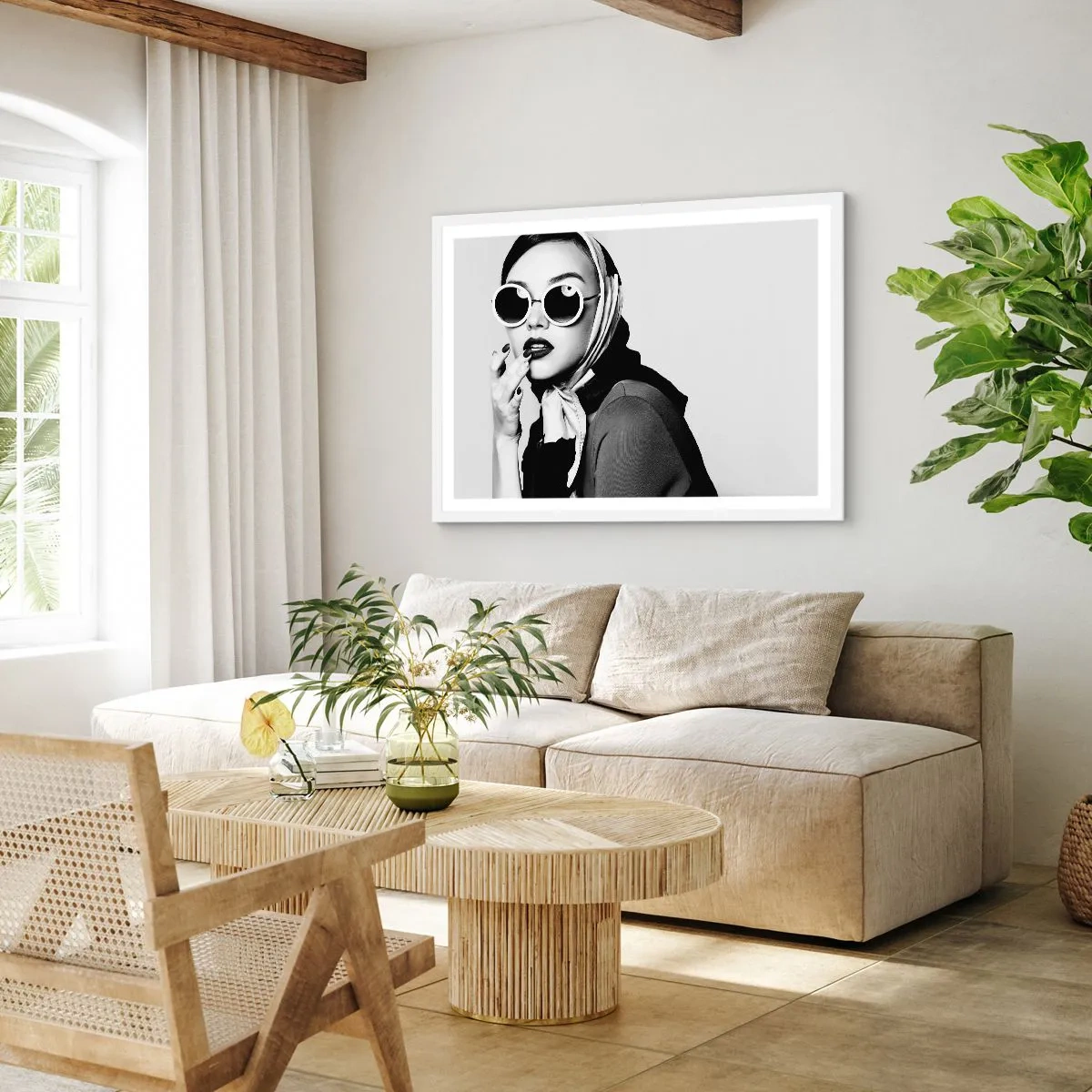 Pôster em moldura branca - Saudações dos anos 60 - 40x30 cm