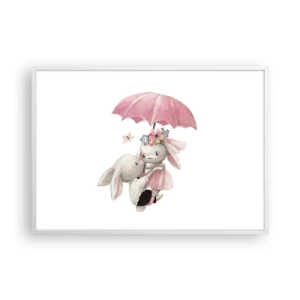 Pôster em moldura branca - Isso é amor - 100x70 cm