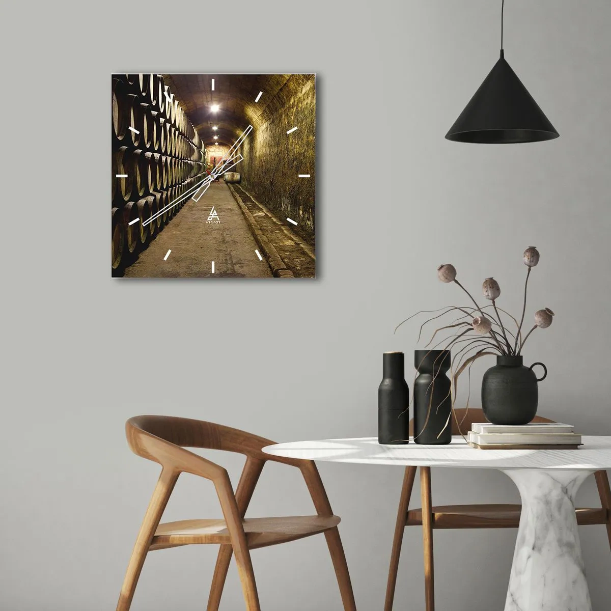 Relógio de parede - Relógio em vidro - É bom deitar-se - 40x40 cm