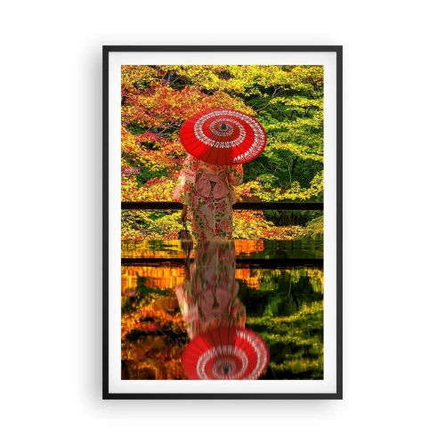 Pôster com moldura preta - No templo da natureza - 61x91 cm