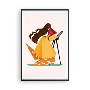 Pôster com moldura preta - Moda também é divertida - 61x91 cm