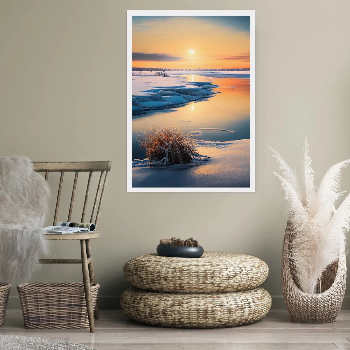 Pôster - Pôr do sol de inverno - 50x70 cm