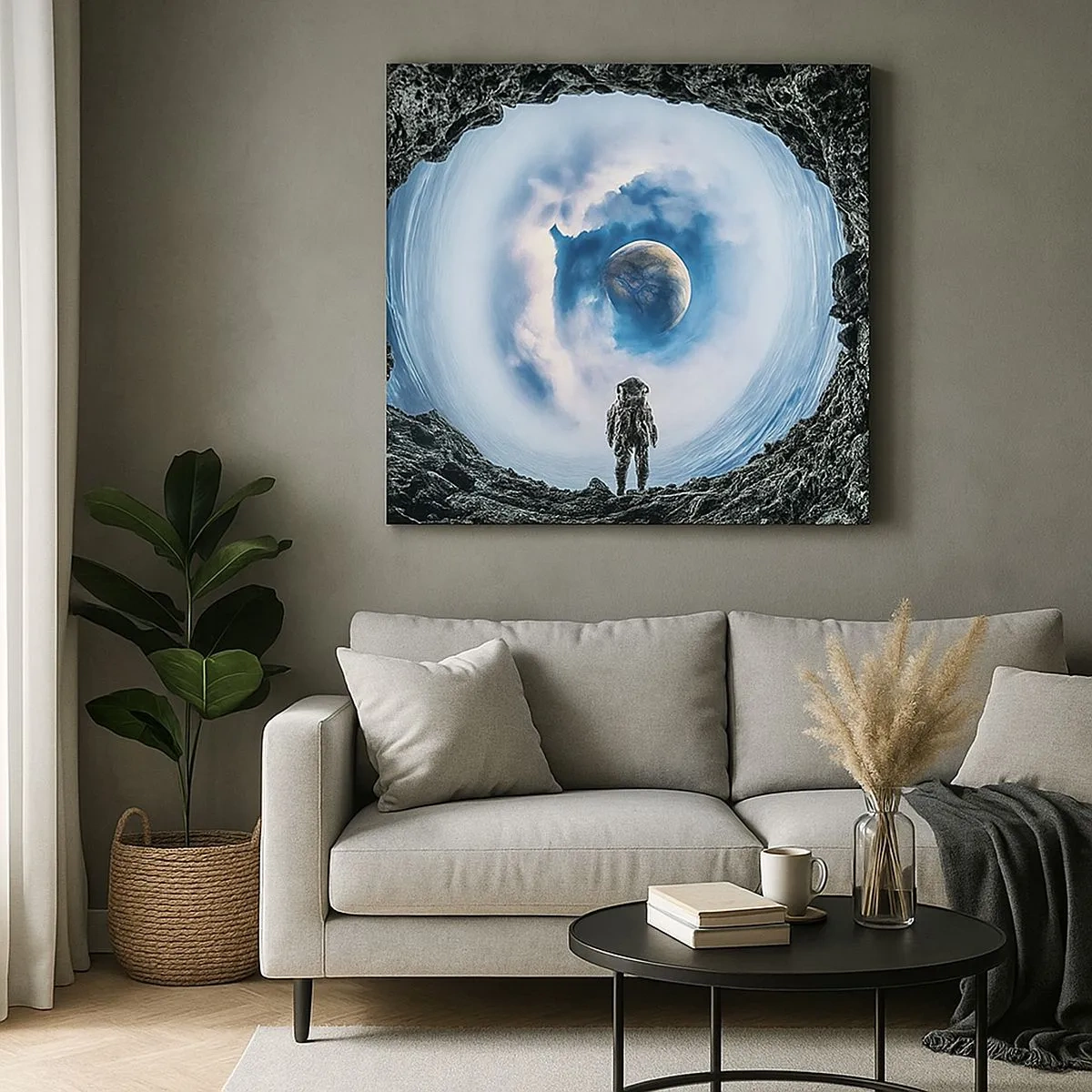 Quadro em tela - Não muito longe de casa - 30x30 cm