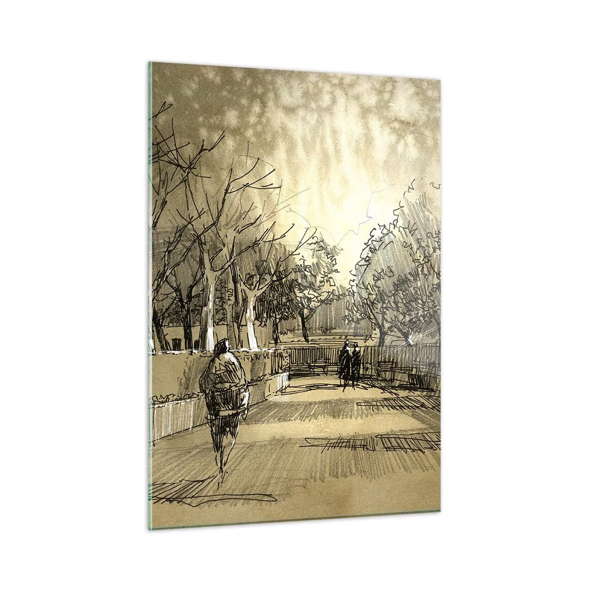 Quadro em vidro - Um momento capturado por uma pena - 50x70 cm