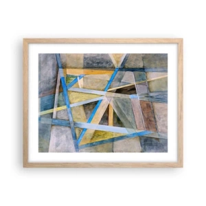 Pôster com moldura de carvalho claro - Em linha reta ou na diagonal? - 50x40 cm